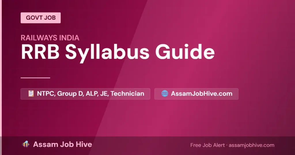 Student preparing for RRB exam with syllabus notes and books