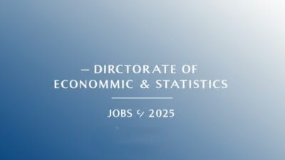 Directorate of Economics and Statistics Recruitment 2025 | Jobs in Assam and India