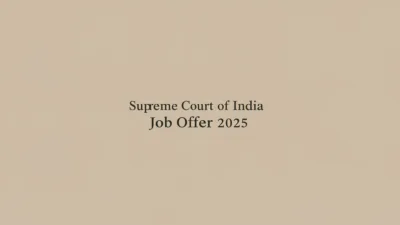 Supreme Court of India Recruitment 2025 | Jobs in Assam and India