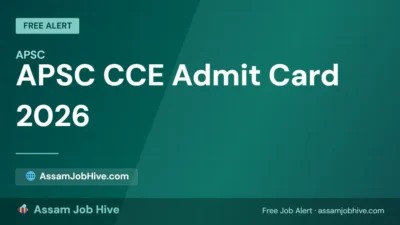 APSC CCE Admit Card 2026 infographic showing expected release in June 2026 download steps from apscrecruitment.in and list of documents to carry on exam day