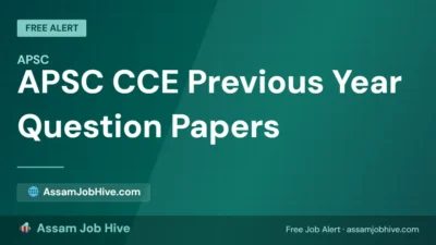 APSC CCE Previous Year Question Papers infographic showing available papers from 2022 2023 and 2024 cycles with high-frequency topic analysis for Prelims