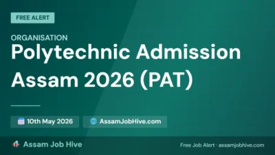 Complete details for Polytechnic Admission Assam 2026 (PAT) conducted by DTE Assam, showing application deadlines and top government colleges.