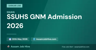 Complete overview of the SSUHS GNM Admission 2026 showing online application steps, eligibility criteria, and the May 30 deadline for the Common Entrance Exam.