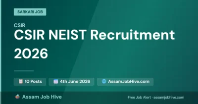 CSIR NEIST Recruitment 2026: Jorhat – 10 MTS and Driver Posts, Apply Online by June 4
