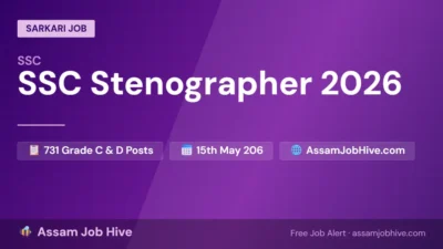 SSC Stenographer 2026 Recruitment – 731 Grade C and D Posts, Apply Online by May 15 at ssc.gov.in
