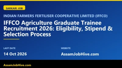IFFCO Agriculture Graduate Trainee Recruitment 2026 notification eligibility stipend details