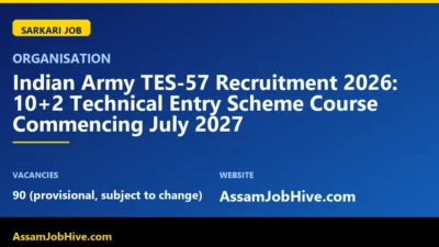 Indian Army TES-57 Recruitment 2026 10+2 Technical Entry Scheme notification