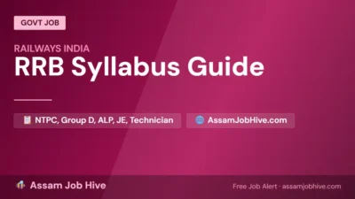 Student preparing for RRB exam with syllabus notes and books
