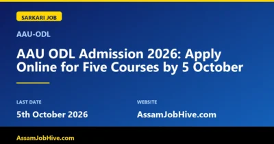 AAU ODL Admission 2026 course application