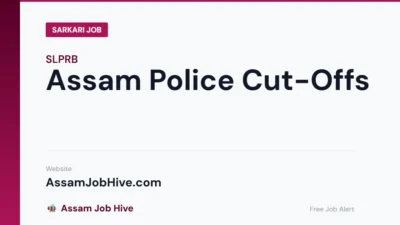 Assam Police Cutoff Constable 2025 — District-wise and Category-wise Cut Off Marks Out of 200