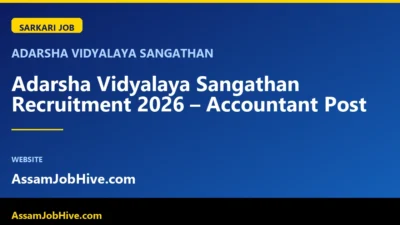 Adarsha Vidyalaya Sangathan Recruitment 2026 notice for accountant post