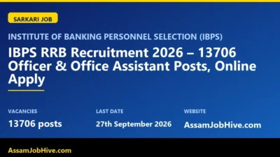 Institute of Banking Personnel Selection (IBPS) IBPS RRB Recruitment 2026 – 13706 Officer & Office Assistant Posts, Online Apply with 13706 posts vacancies, last date 27th September 2026 featured image