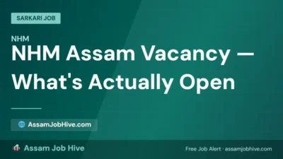 NHM Assam Vacancy Tracker — Live Open Posts Including CHO, ANM, Staff Nurse and Medical Officer