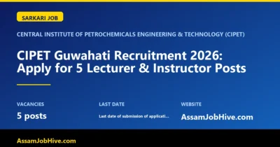 CIPET Guwahati Recruitment 2026