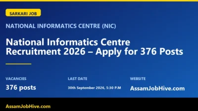 National Informatics Centre Recruitment 2026