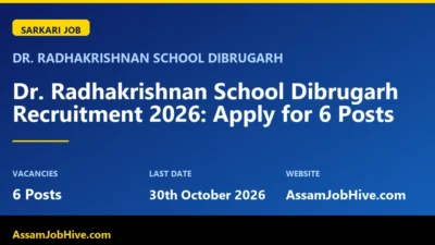 Dr. Radhakrishnan School Dibrugarh Recruitment 2026