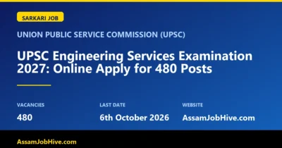 UPSC Engineering Services Examination 2027 Notification