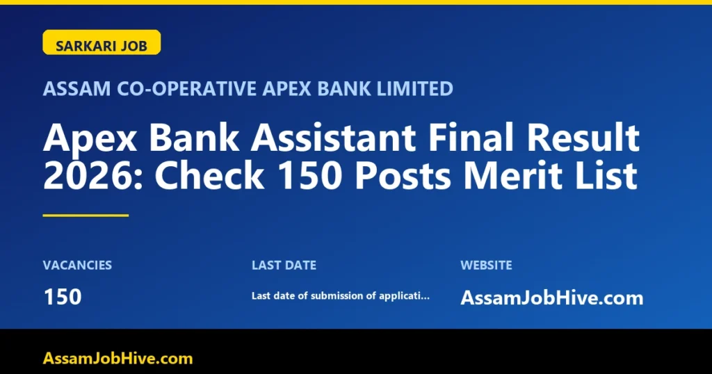 Apex Bank Assistant Final Result 2026
