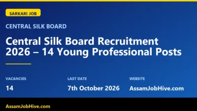 Central Silk Board Recruitment 2026 Young Professional Posts 14 Vacancies