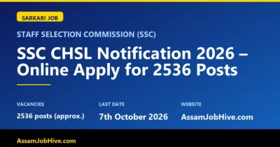 SSC CHSL Notification 2026